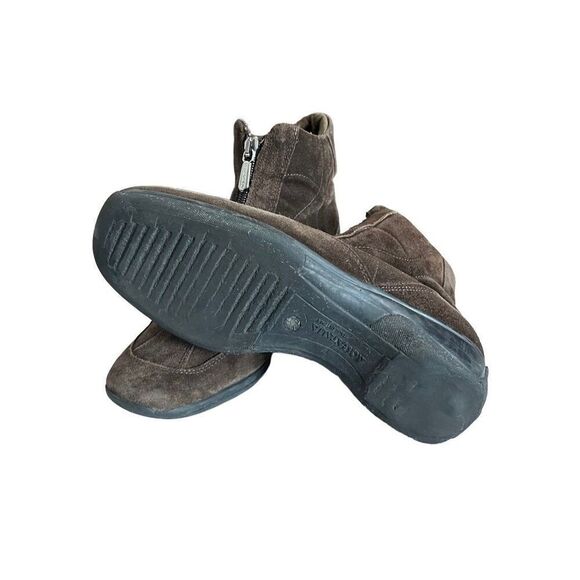 AQUATALIA by Marvin K Womens 6 Zip Front Wedge Weatherproof Brown Quilted Look S - Picture 9 of 11